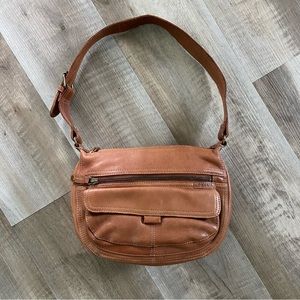 3/$25 FOSSIL Camel Colored Leather Small Handbag